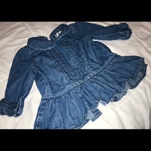 denim peplum ralph lauren top